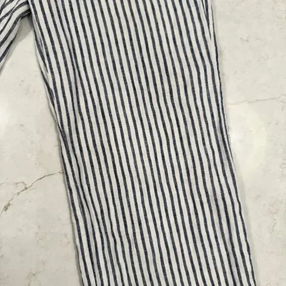 Chico’s Blue & White Striped 100% Linen Coastal Pants Chico's Size 0 Beach - Picture 15 of 16